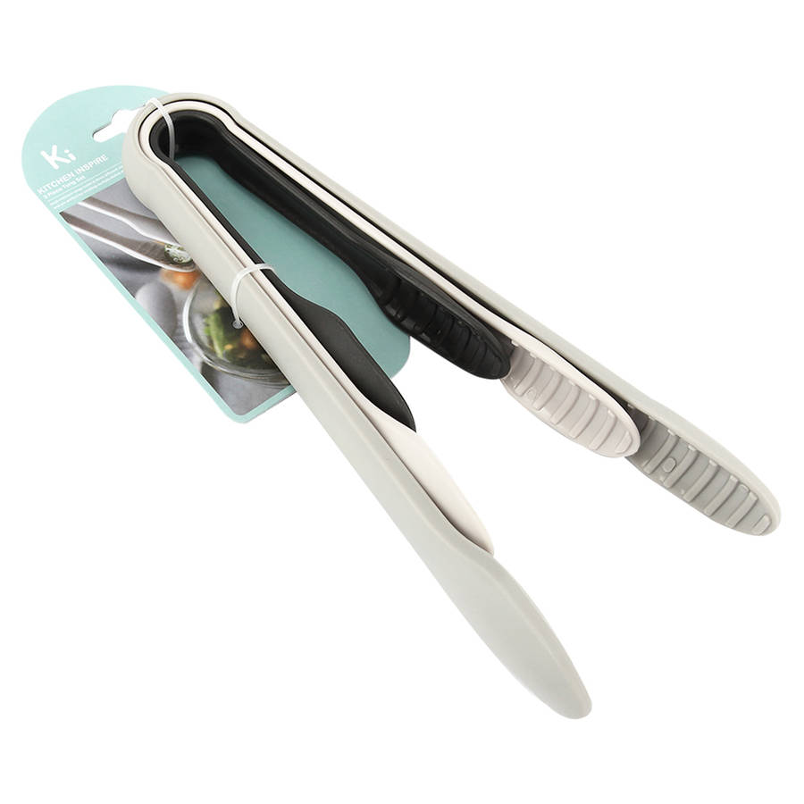 Multi-Purpose Nesting Food Tongs, Set Of 3