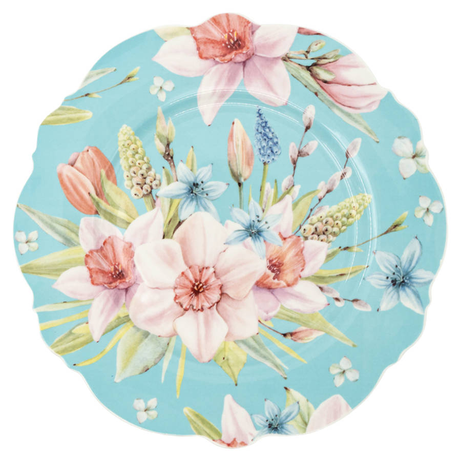 Jenna's Garden Dinner Plates, Set Of 4