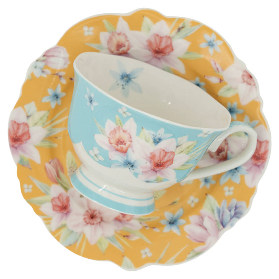 Jenna's Garden Cup And Saucer