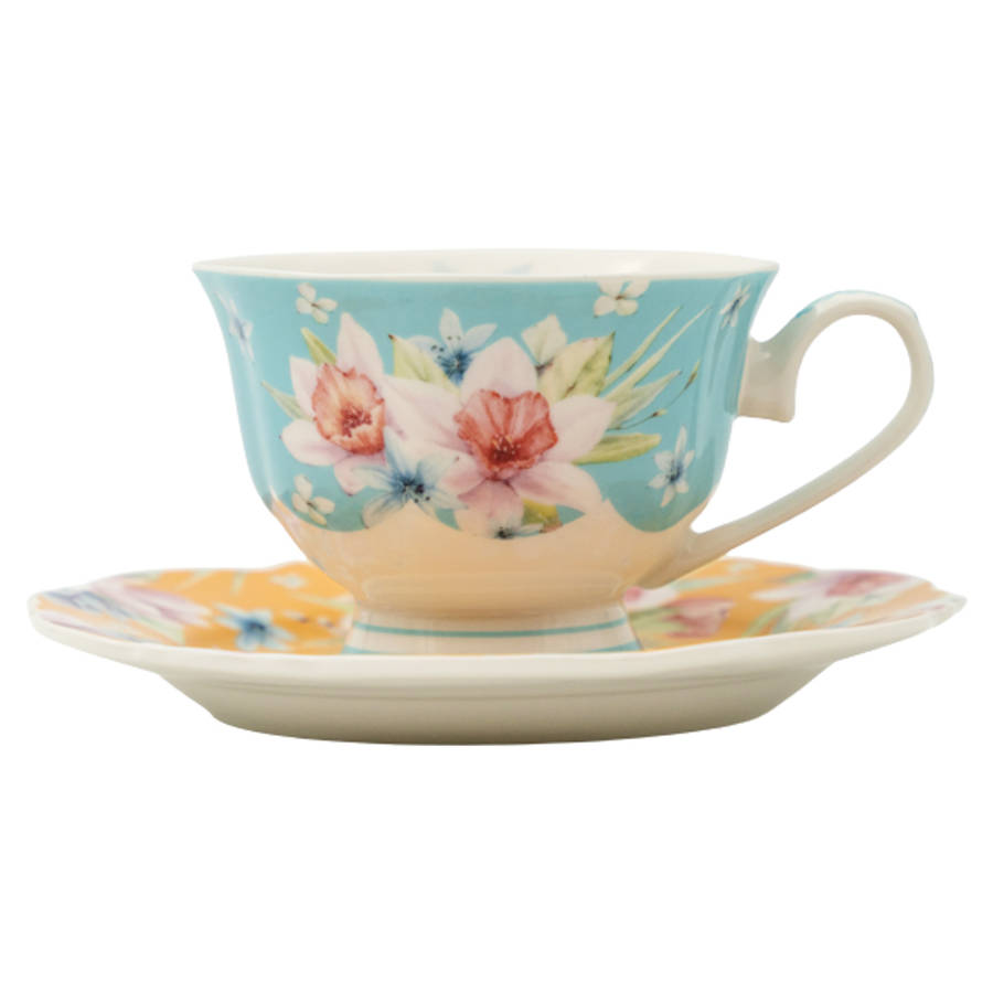Jenna's Garden Cup And Saucer