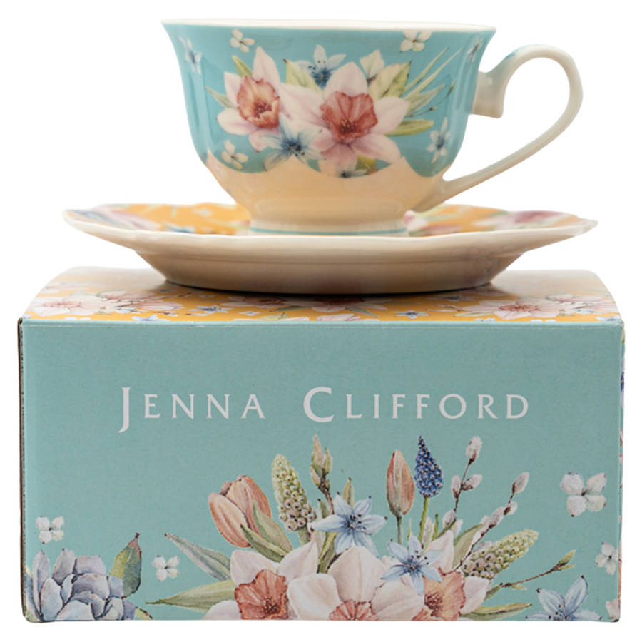 Jenna's Garden Cup And Saucer