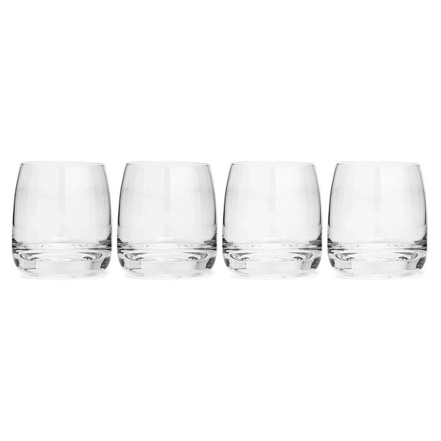 Set Of 4 Whiskey Glasses, Ripple