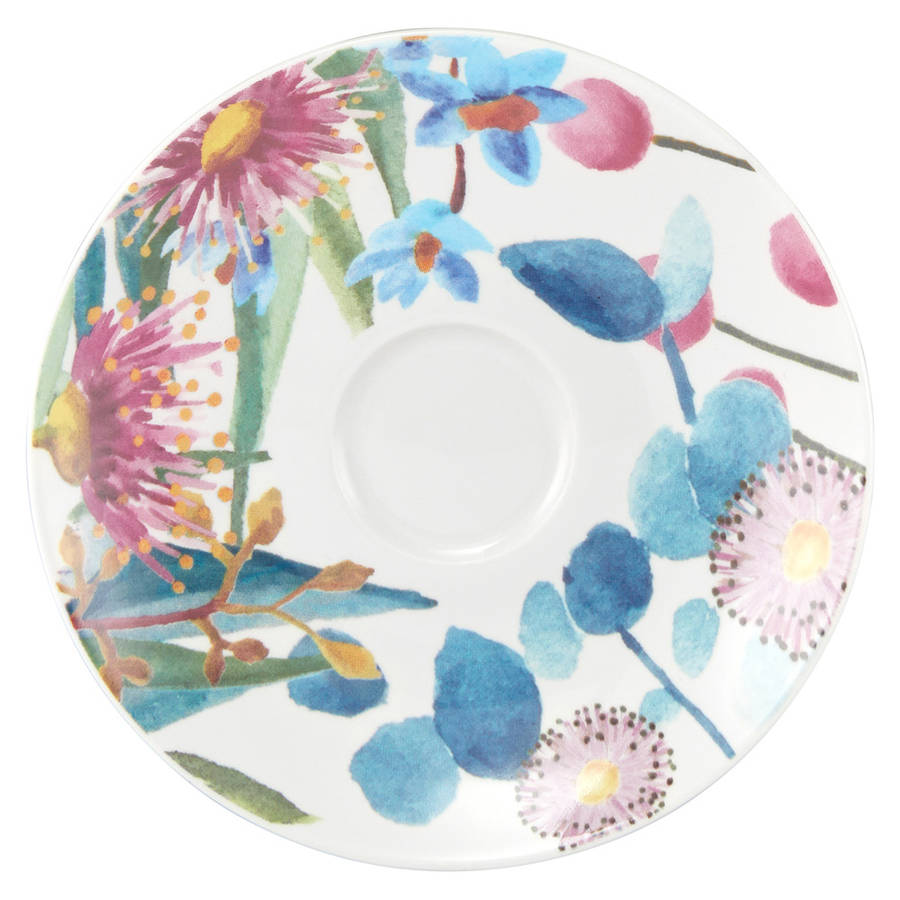 Botanic Gardens Eucalyptus Bloom Coupe Demi Cup & Saucer