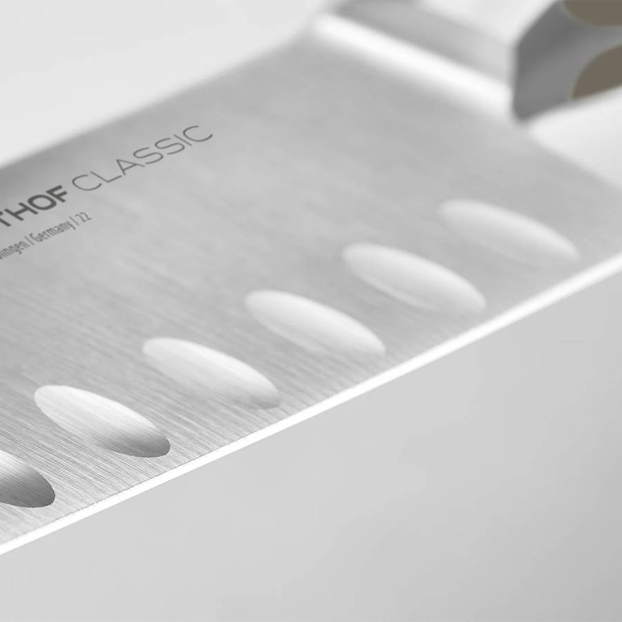 Classic White Hollow Edge Santoku Knife, 17cm