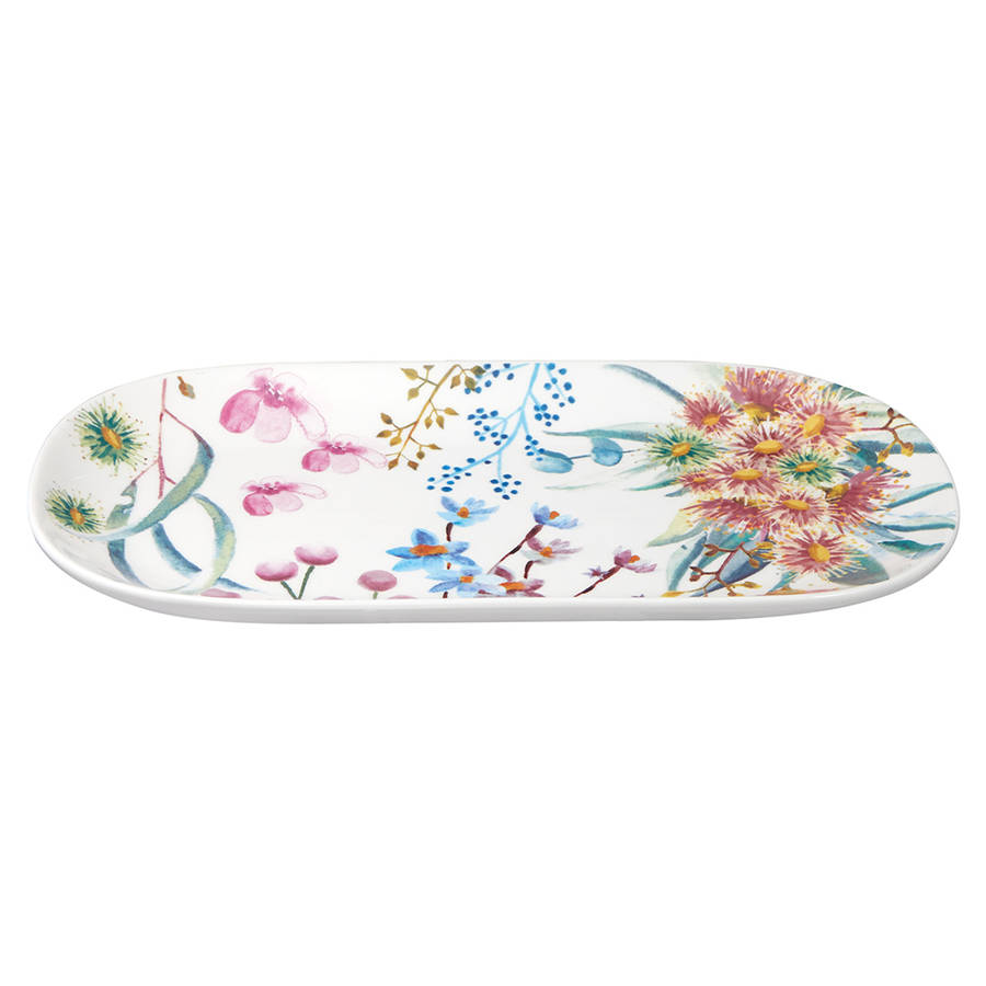 Botanic Gardens Eucalyptus Bloom Oblong Platter, 33cm