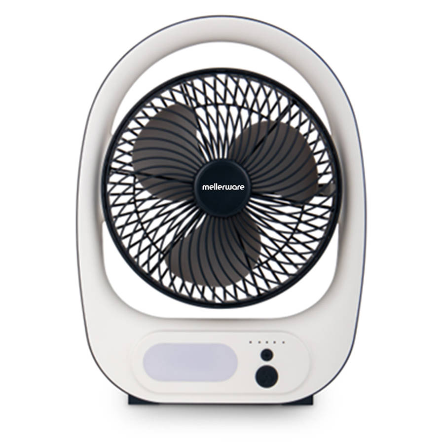 Rechargeable Desktop Fan With Light, 18cm