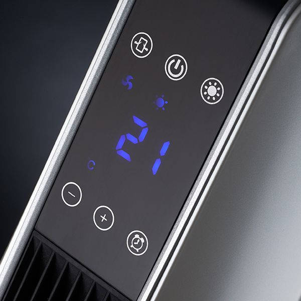 Grey Ceramic Tower Heater With Remote Control