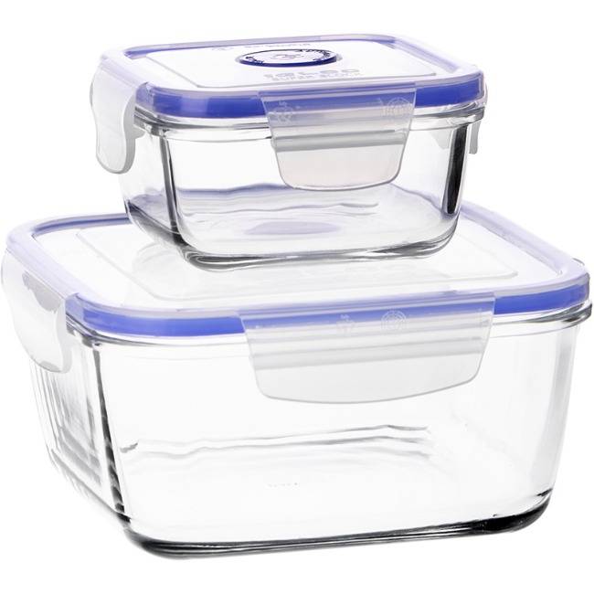 Superblock Square Food Storage Containers, Set Of 2