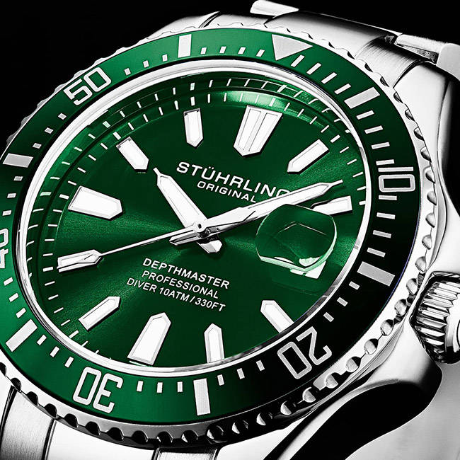 Original Depthmaster Green 100m Men's Automatic Wrist Watch