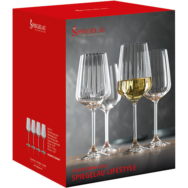 Lifestyle White Wine Glasses, Set Of 4