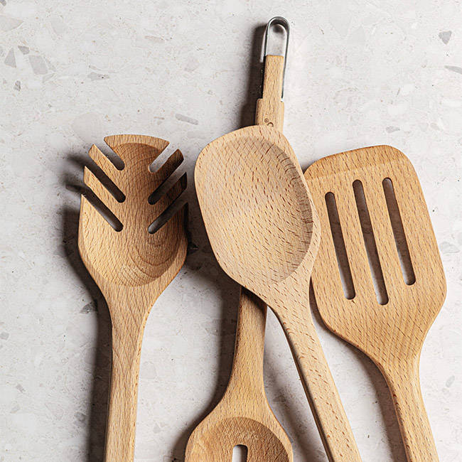 Premium Beechwood Slotted Spoon