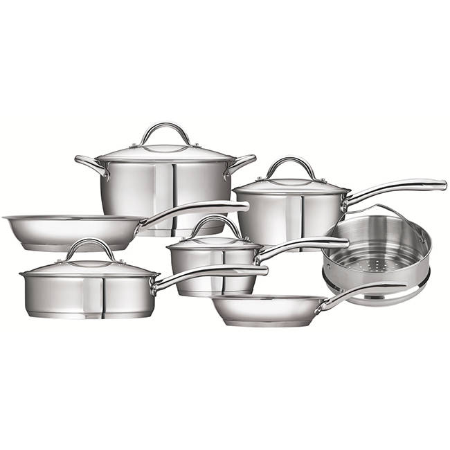Opus Gourmet Stainless Steel Cookware Set, 12pc