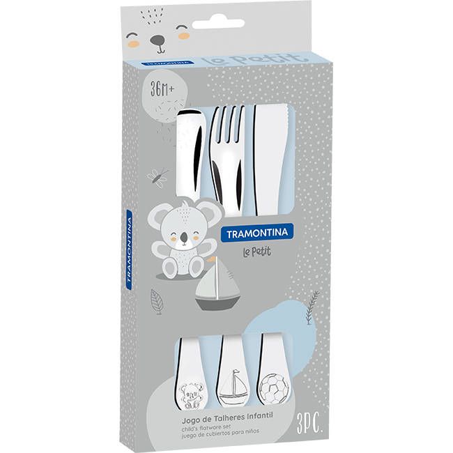 Le Petit Children's Cutlery Set For Boys, 3pc