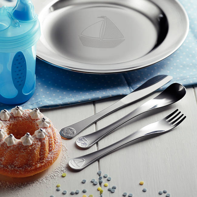 Le Petit Children's Cutlery Set For Boys, 3pc