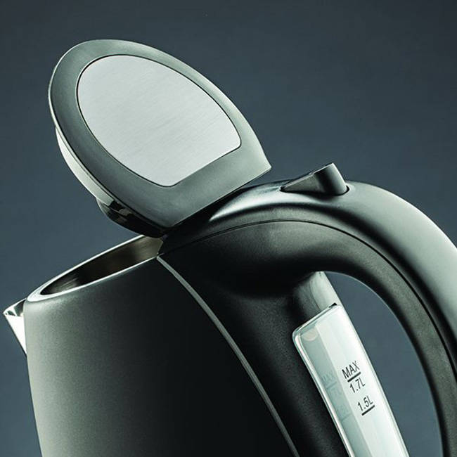 Matte Black Stainless Steel Cordless Kettle, 1.7L