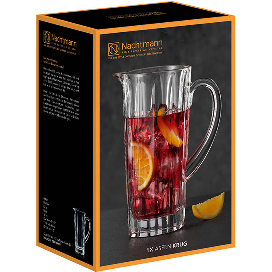 Aspen Lead-Free Crystal Pitcher, 1.1L