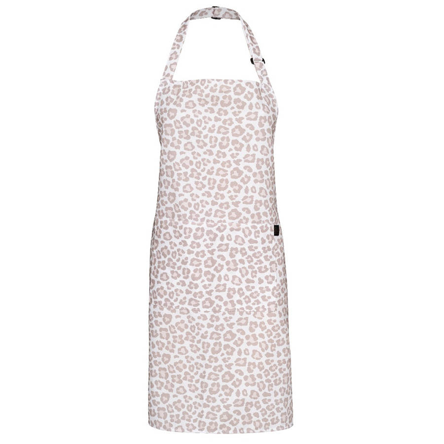 Leopard Print Full Bib Apron