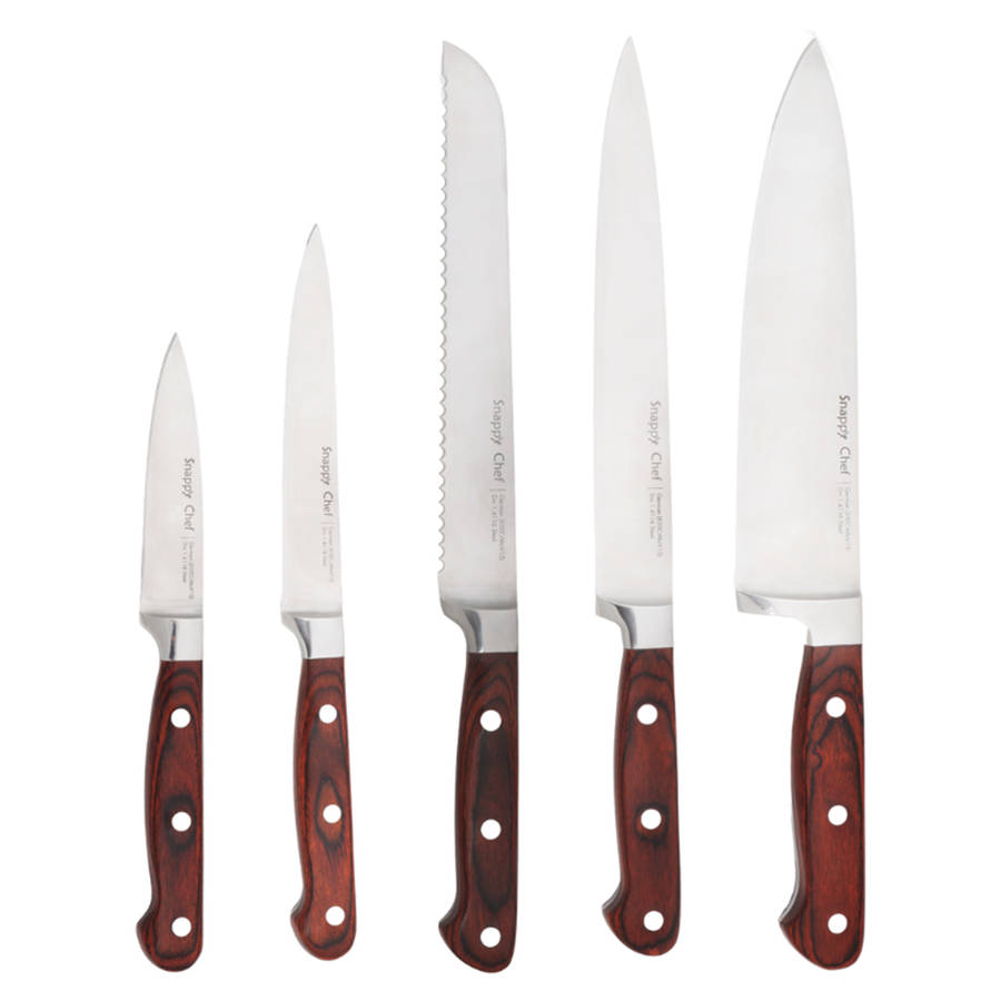 Professional Knife Block Set With Sharpener, 5pc