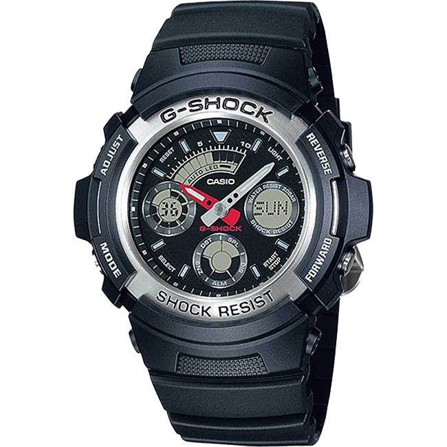 G-Shock Men's 200m AnaDigital Wrist Watch, AW-590-1ADR