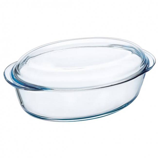Essentials Oval Casserole Dish With Lid, 4L