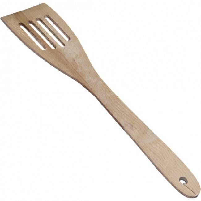Slotted Wooden Spatula, 30cm