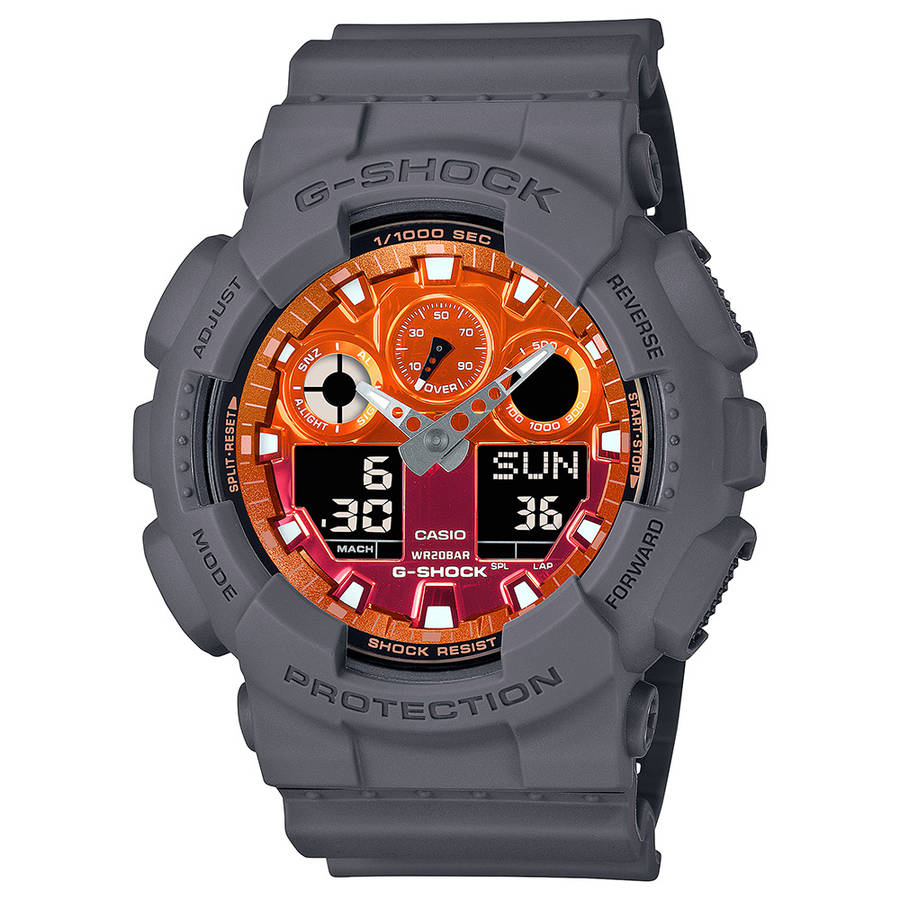 G-Shock Men's 200m AnaDigital Wrist Watch, GA-100FL-8ADR