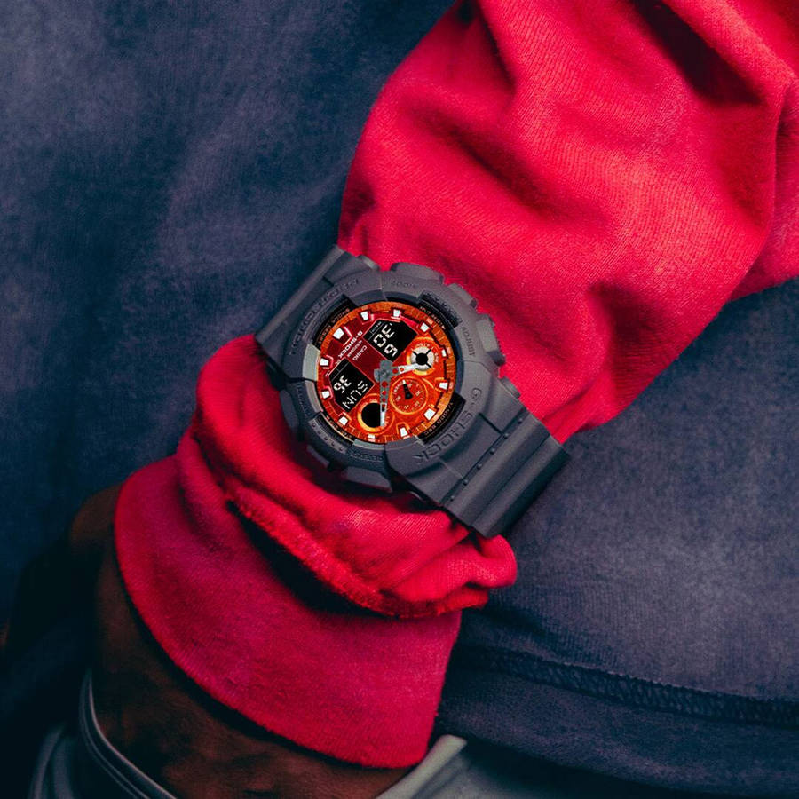 G-Shock Men's 200m AnaDigital Wrist Watch, GA-100FL-8ADR