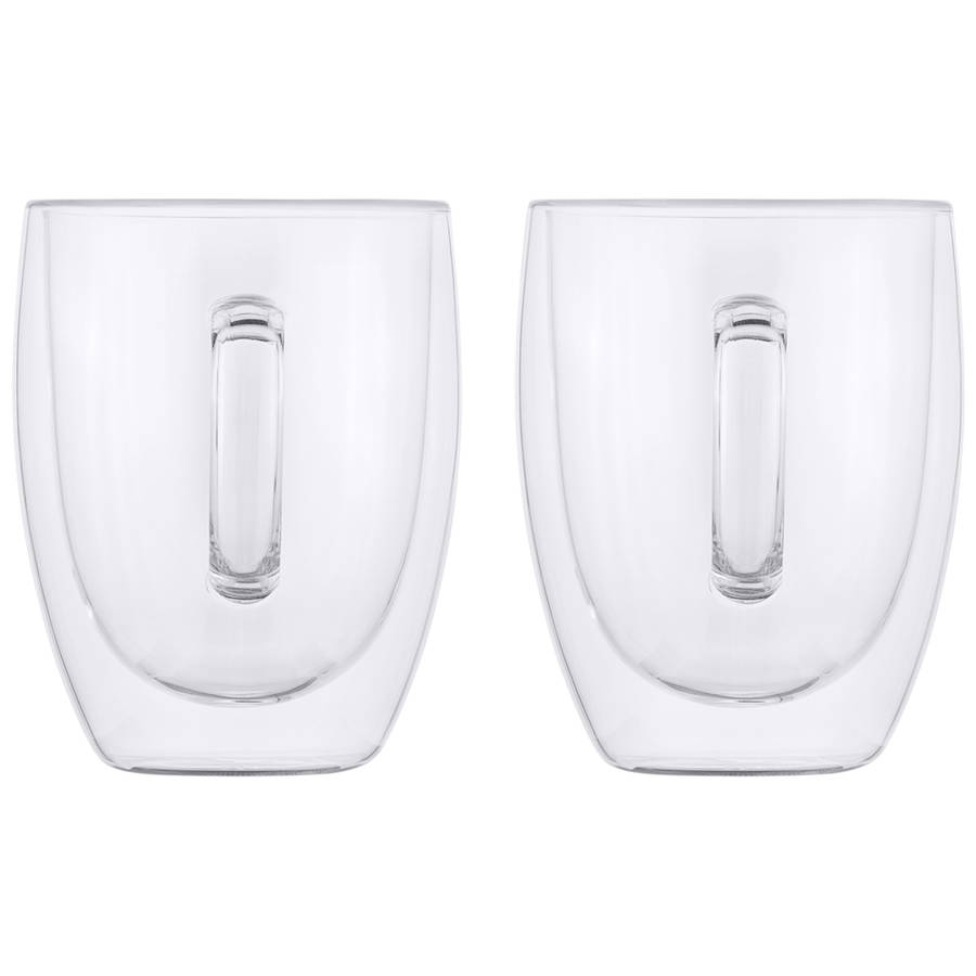 Blend Double Wall Glass Mugs, Set Of 2