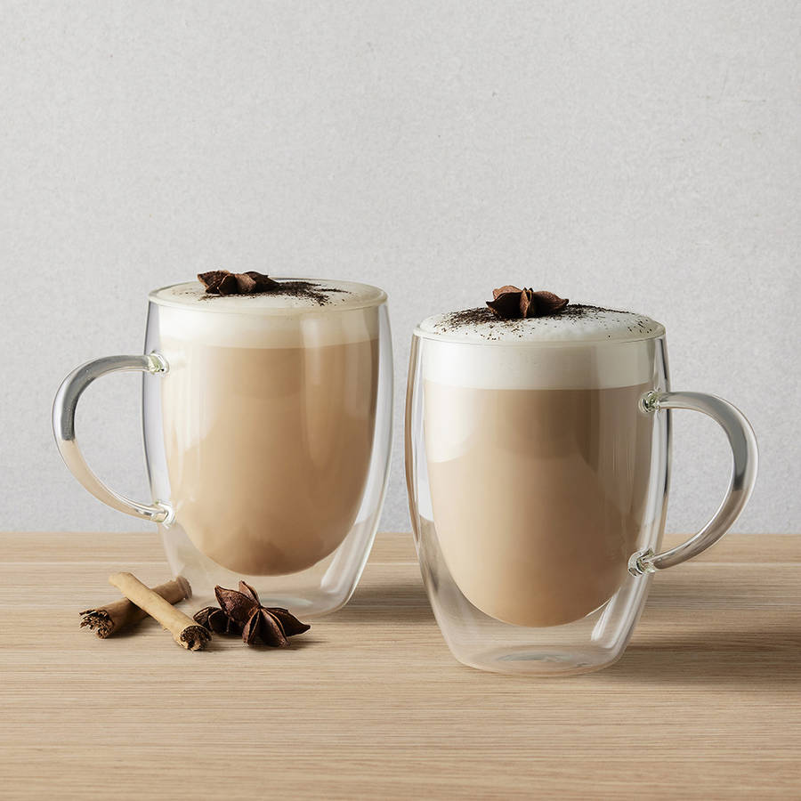 Blend Double Wall Glass Mugs, Set Of 2
