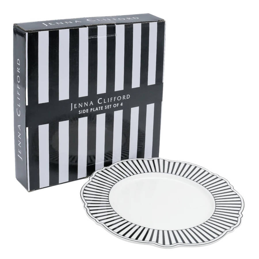 Ivory Noir Side Plates, Set of 4