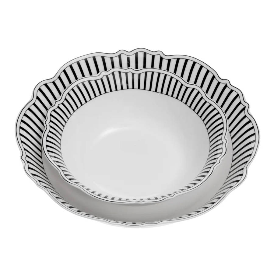 Ivory Noir Cereal Bowls, Set of 4