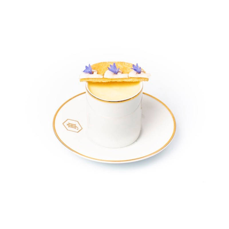 Gold Rimmed Espresso Cup and Saucer, 100ml