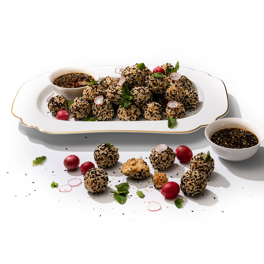 Gold Rimmed Rectangular Platter, 38cm