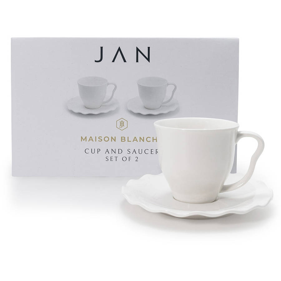 Maison Blanche Cup and Saucer, Set of 2