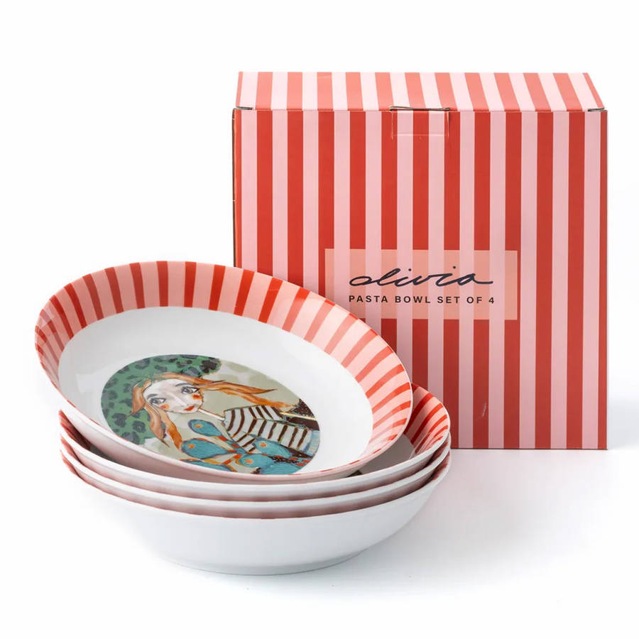 Princess Pasta Bowls, Set of 4