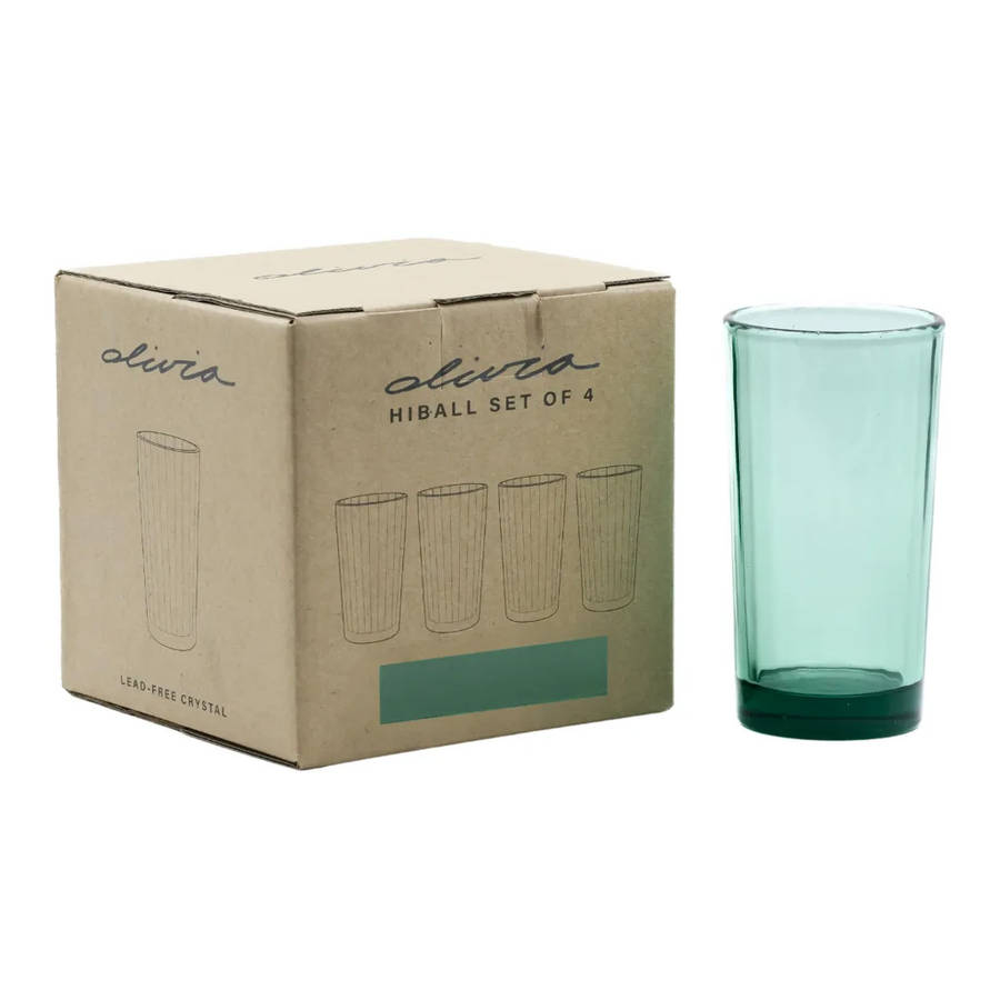 Princess Lead-Free Crystal Hiball Glasses, Set of 4