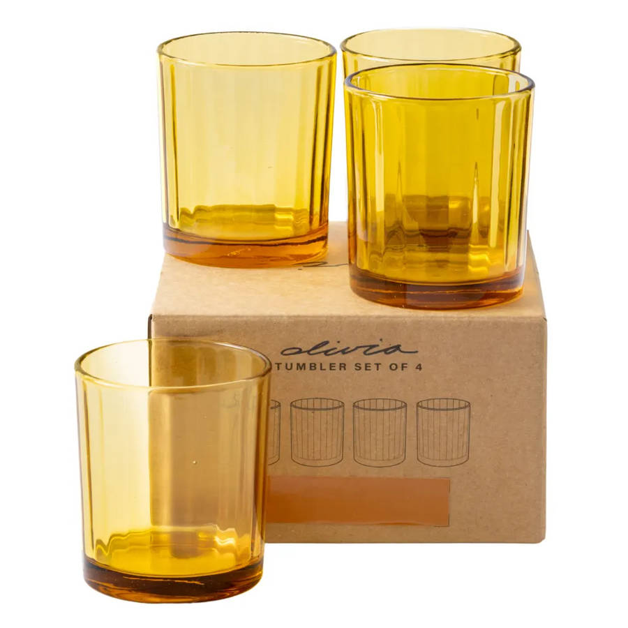 Princess Lead-Free Crystal Tumblers, Set of 4
