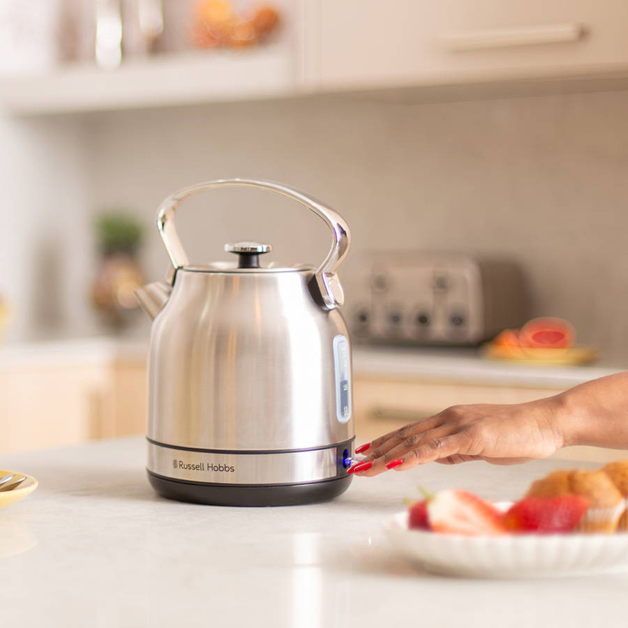 Vintage Stainless Steel Cordless Kettle, 1.7L