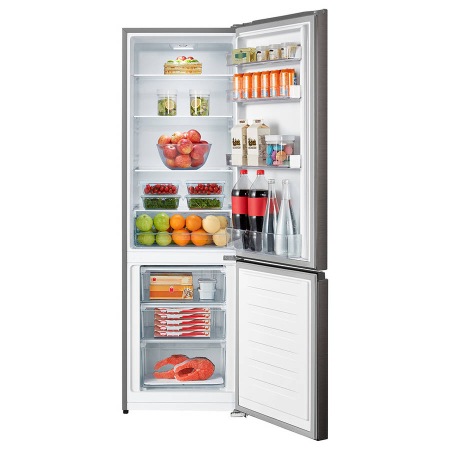 264L Titanium Inox Combi Refrigerator, H370BIT
