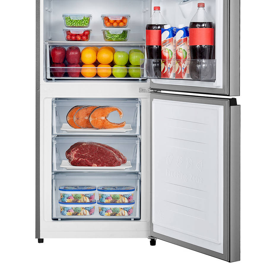 350L Silver Side by Side Refrigerator with Water Dispenser, H450BIT-WD