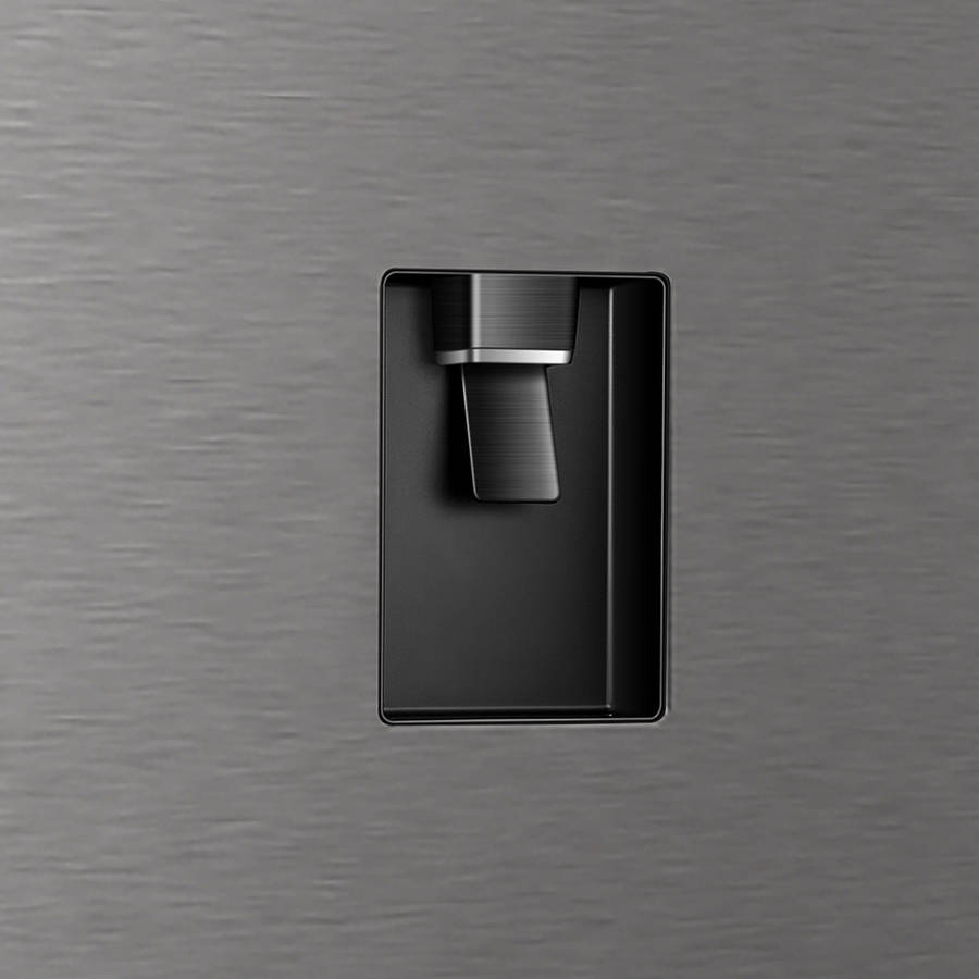 350L Silver Side by Side Refrigerator with Water Dispenser, H450BIT-WD