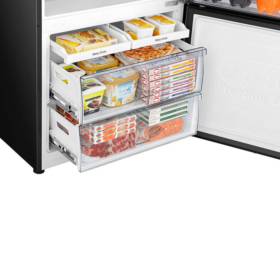 500L Black Bottom Mount Refrigerator with Water Dispenser, H630BSB-WD