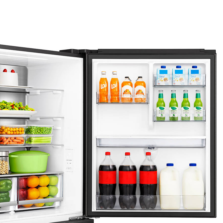 500L Black Bottom Mount Refrigerator with Water Dispenser, H630BSB-WD