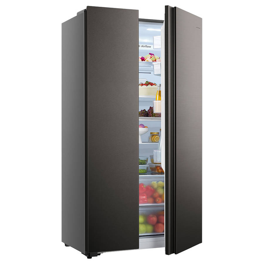 508L Combi Side By Side Titanium Inox Refrigerator, H670SIT