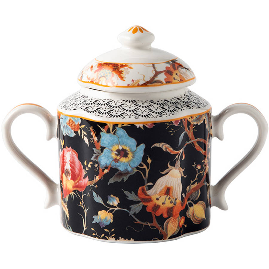 Midnight Bloom Sugar Pot