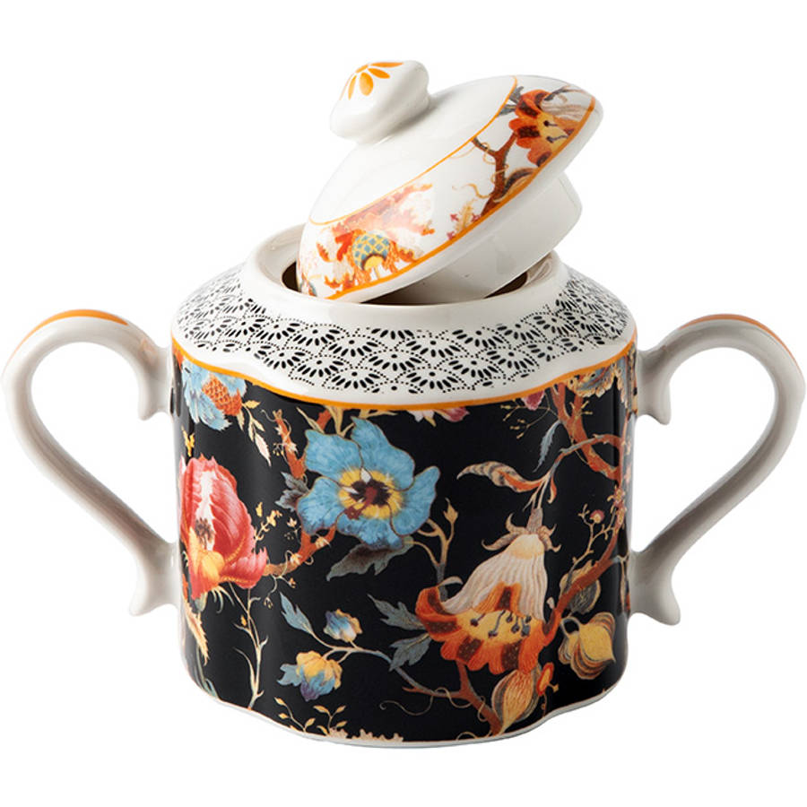 Midnight Bloom Sugar Pot