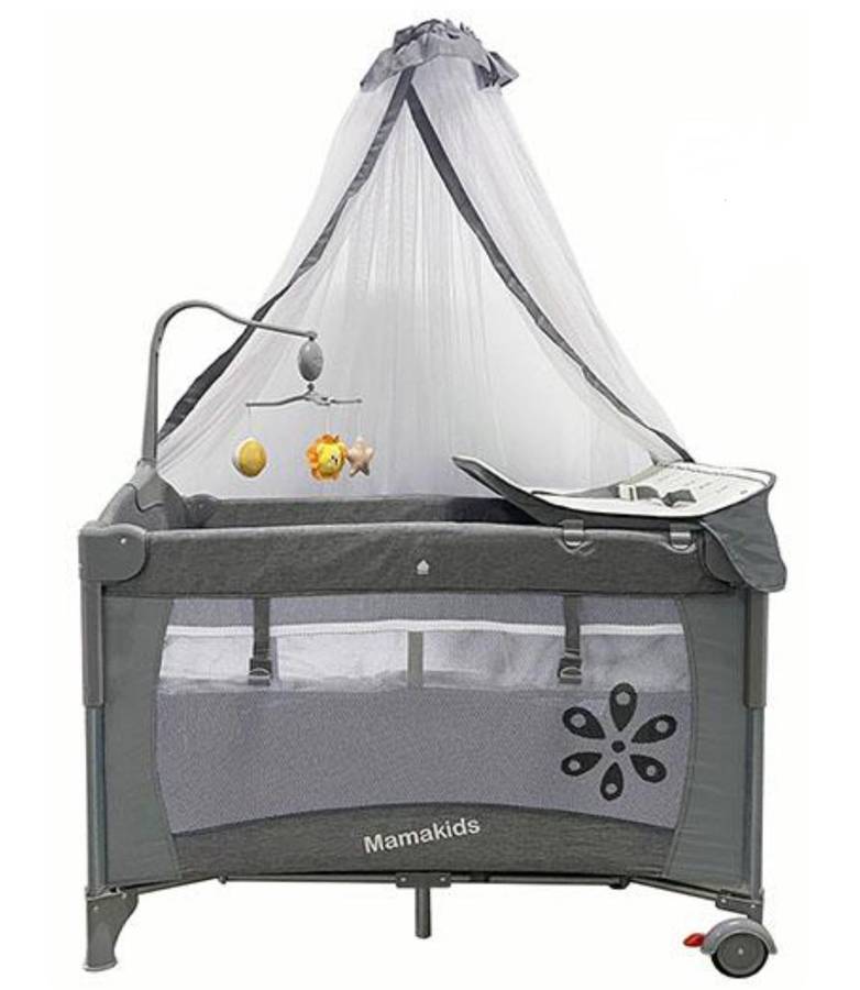 Mamakids Camp Cot - Sleepy Grey