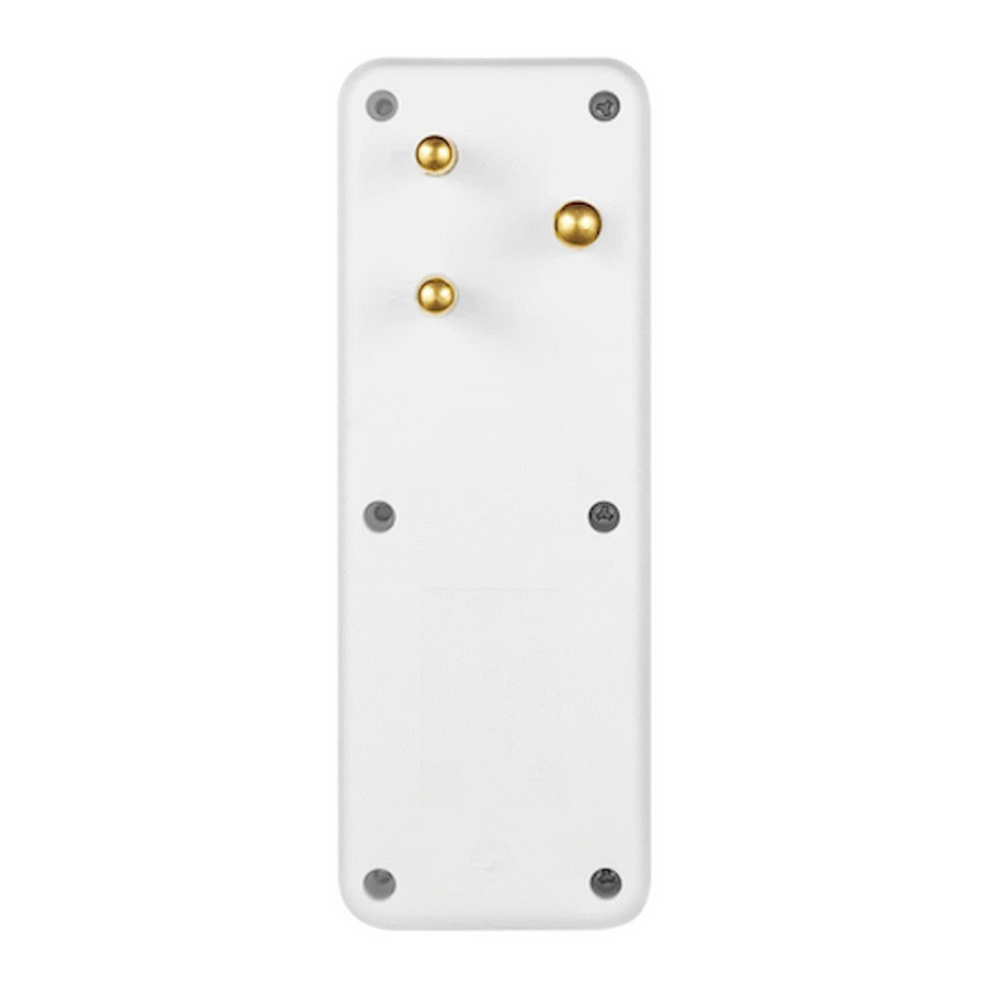Ellies 4-Way Schuko Adaptor - White