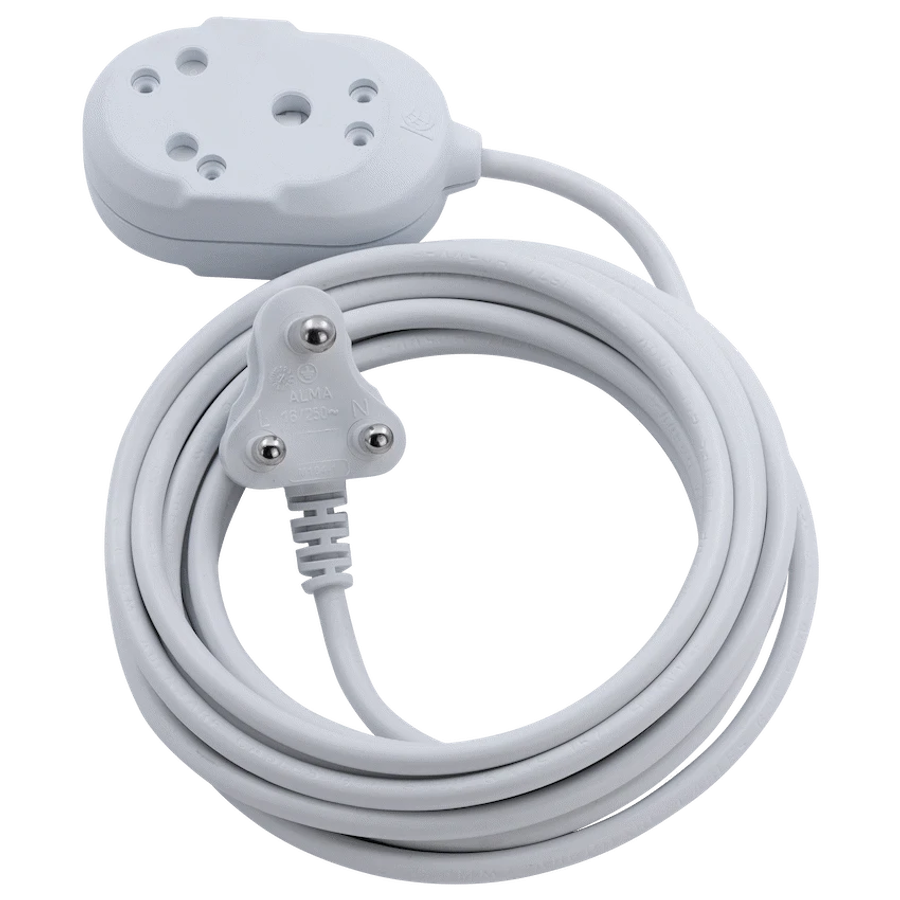 SWITCHED LIGHT DUTY Back To Back(BTB) EXTENSION LEADS 20M - WT
