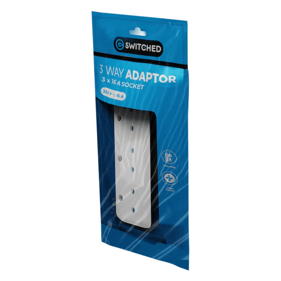 Switched 3-Way 16a Adaptor